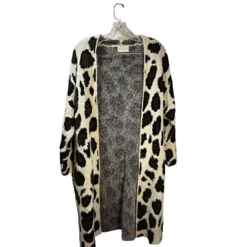 Dreamers Cheetah Open Sweater Cardigan S/M NWOT